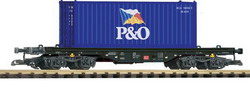 PIKO Платформа четырехосная со съемным контейнером P&O.Специальная цена! Количество ограничено. 37705